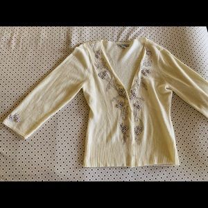 Pearl embroidered Cream Sweater ☺️